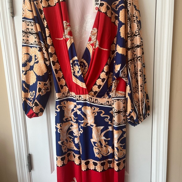 NWT Host Pick Exotic Print Lantern Sleeve Jumpsuit Juniors’ Size XL - Picture 5 of 11